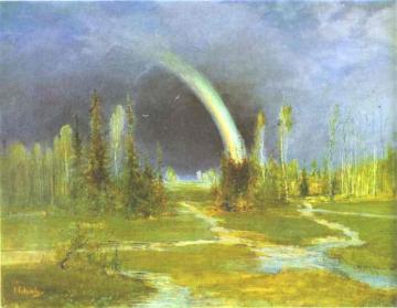 Landscape With A Rainbow Artwork by Alexei Kondratevich Savrasov