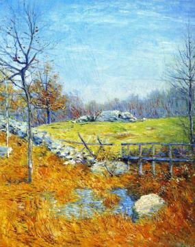 Autumn On The River Artwork by Julian Alden Weir