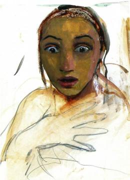 Frightened Artwork by Zinaida Serebriakova