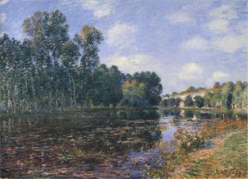 Bend in the River Loing in Summer Artwork by Alfred Sisley