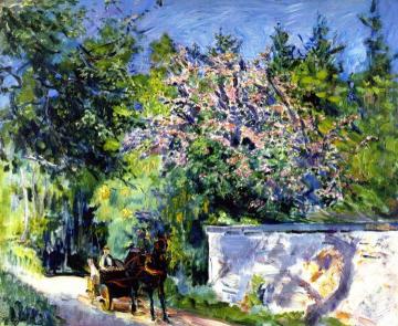 Woodland Hawthorn with Small Cart Artwork by Max Slevogt