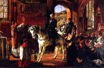 Tilly Reitet Während Der Schlacht Bei Wimpfen In Die Dominikanerkirche Artwork by Wilhelm Trübner