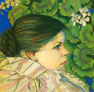The Artist's Wife With Geraniums Artwork by Stanislaw Wyspianski