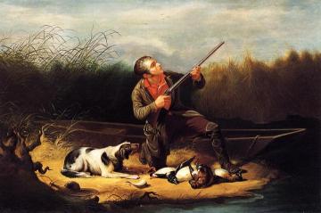 Wild Duck Shooting - On the Wing Artwork by William Tylee Ranney