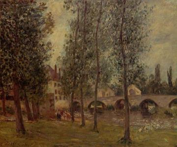 The Moret Bridge Artwork by Alfred Sisley