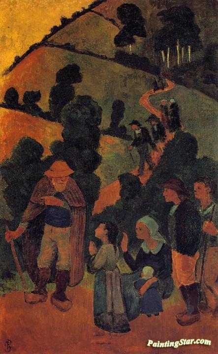 Bretons on a Path Artwork by Paul Serusier