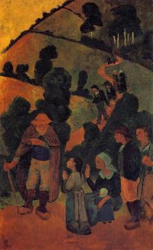 Bretons on a Path Artwork by Paul Serusier