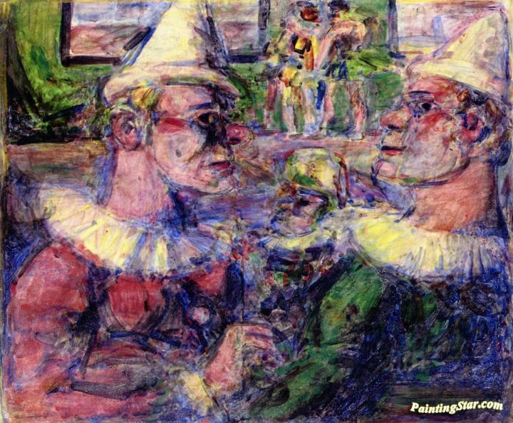 Two Clowns Artwork by Georges Rouault
