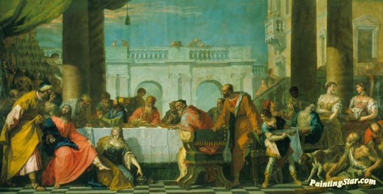 The Magdalen Anointing Christ's Feet Artwork by Sebastiano Ricci