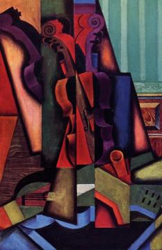 Violin And Guitar Artwork by Juan Gris