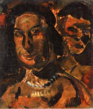Two Women's Heads Artwork by Georges Rouault