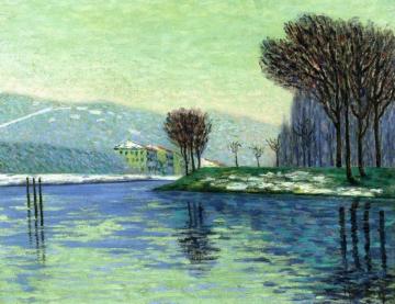 Snow At Haut-isle Artwork by Auguste Herbin