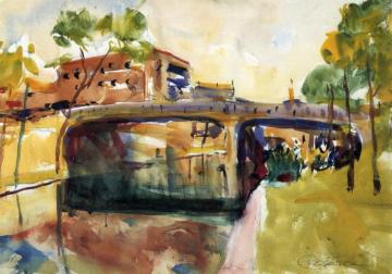 The Bridge At San Antonio Artwork by Charles W. Hawthorne