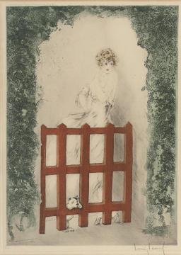 The Red Gate Artwork by Louis Icart