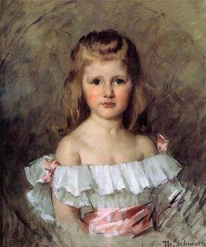 Portrait Of Bertha Johanna Van Tienhoven Artwork by Therese Schwartze