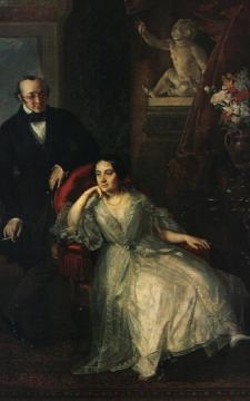 Portrait Of Nikolai Ivanovich And Nadezhda Mikhailovna Artwork by Vasily Tropinin