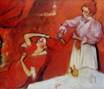 Combing the Hair Artwork by Edgar Degas
