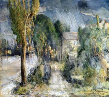 The Street at Night - San Diego Artwork by Charles Reiffel