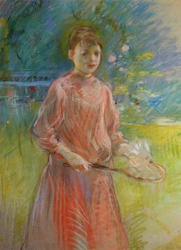 Girl with Shuttlecock Artwork by Berthe Morisot