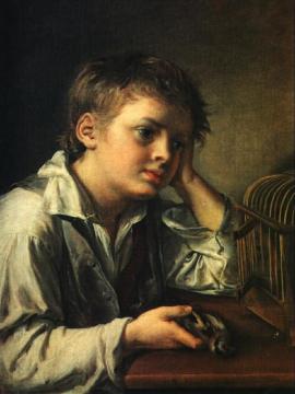 Boy With A Dead Goldfinch Artwork by Vasily Tropinin