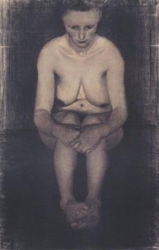 Seated Female Nude Artwork by Paula Modersohn-Becker