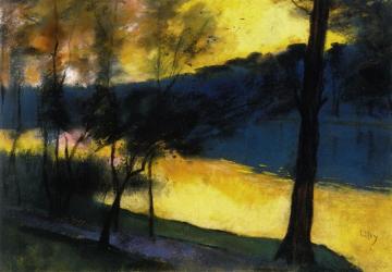 Landscape At Sunset Artwork by Lesser Ury