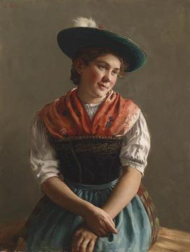 Girl in Sunday Dress Artwork by Emil Rau