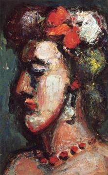 Woman in Profile Artwork by Georges Rouault