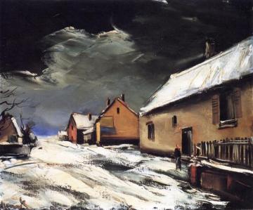 Village Street In The Snow Artwork by Maurice De Vlaminck