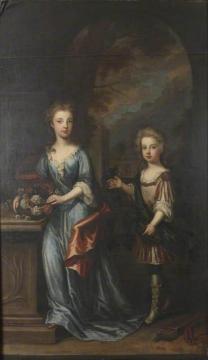 Two Children Artwork by Sir Godfrey Kneller