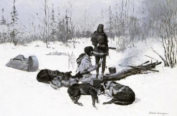 Noonday Tea Artwork by Frederic Remington