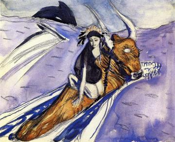 The Rape of Europe (sketch) Artwork by Valentin Serov