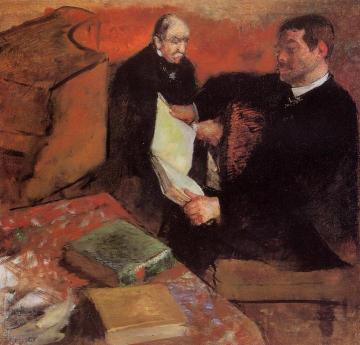 Pagan and Degas' Father Artwork by Edgar Degas
