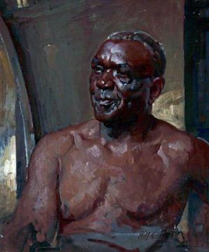 Portrait Study, Head Of A Black Man Artwork by William Charles Penn