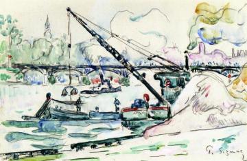 Harbor Scene Artwork by Paul Signac