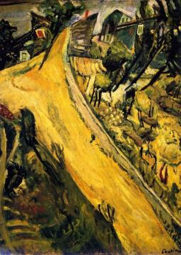 Landscape With Ascending Road At Cagnes Artwork by Chaim Soutine