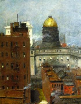 Downtown Kansas City In 1908 Artwork by George Van Millett