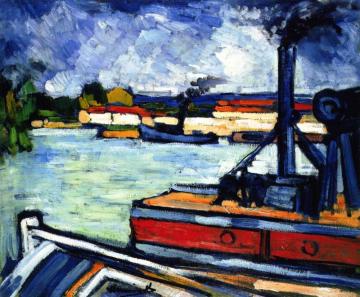 The Seine At Nanterre Artwork by Maurice De Vlaminck