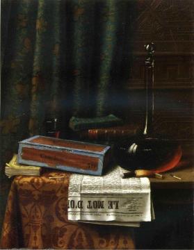 Still Life: Le Mot D'or Artwork by William Michael Harnett