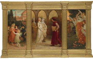 Scenes From Dante Alighieri's La Vita Nuova Artwork by Elisabeth Sonrel