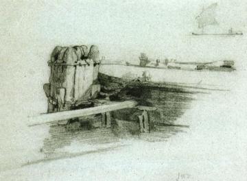 Boat At Bulkhead Artwork by John Twachtman