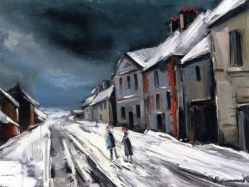 Road In Verneuil Artwork by Maurice De Vlaminck