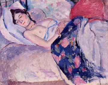 Sleeping Woman Artwork by Jules Pascin