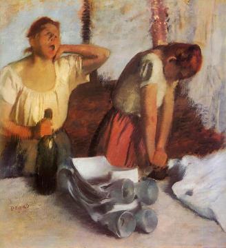 Laundry Girls Ironing Artwork by Edgar Degas