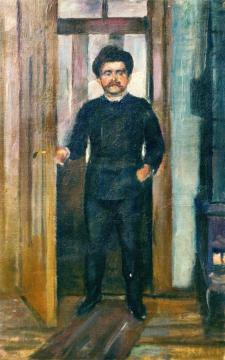 Man Standing In The Doorway Artwork by Edvard Munch