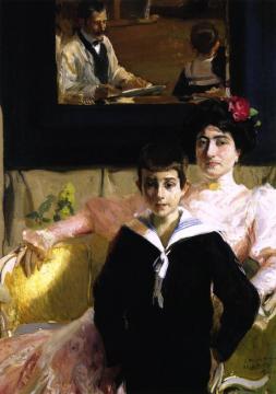 Lucrecia Arana with her Son Artwork by Joaquin Sorolla y Bastida