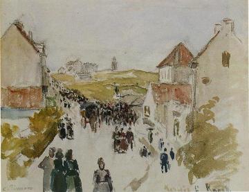 Feast Day in Knokke Artwork by Camille Pissarro