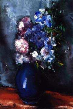 Bouquet In A Blue Vase Artwork by Maurice De Vlaminck