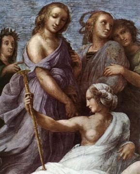 The Parnassus (detail 2) (Stanza della Segnatura) Artwork by Raphael