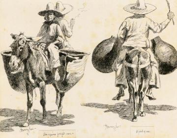 An Equine Freight Car and a Point of View Artwork by Frederic Remington